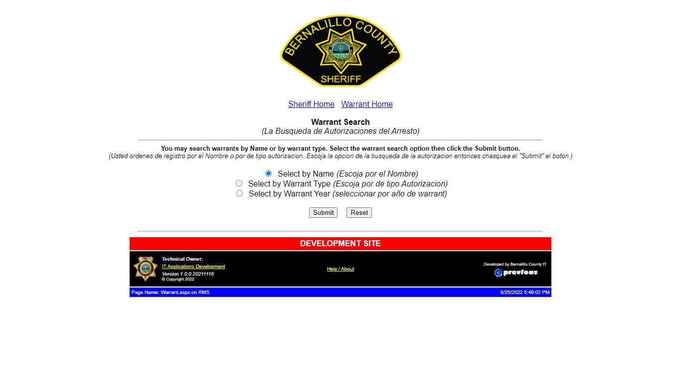 Bernalillo County Sheriff Warrant Lookup