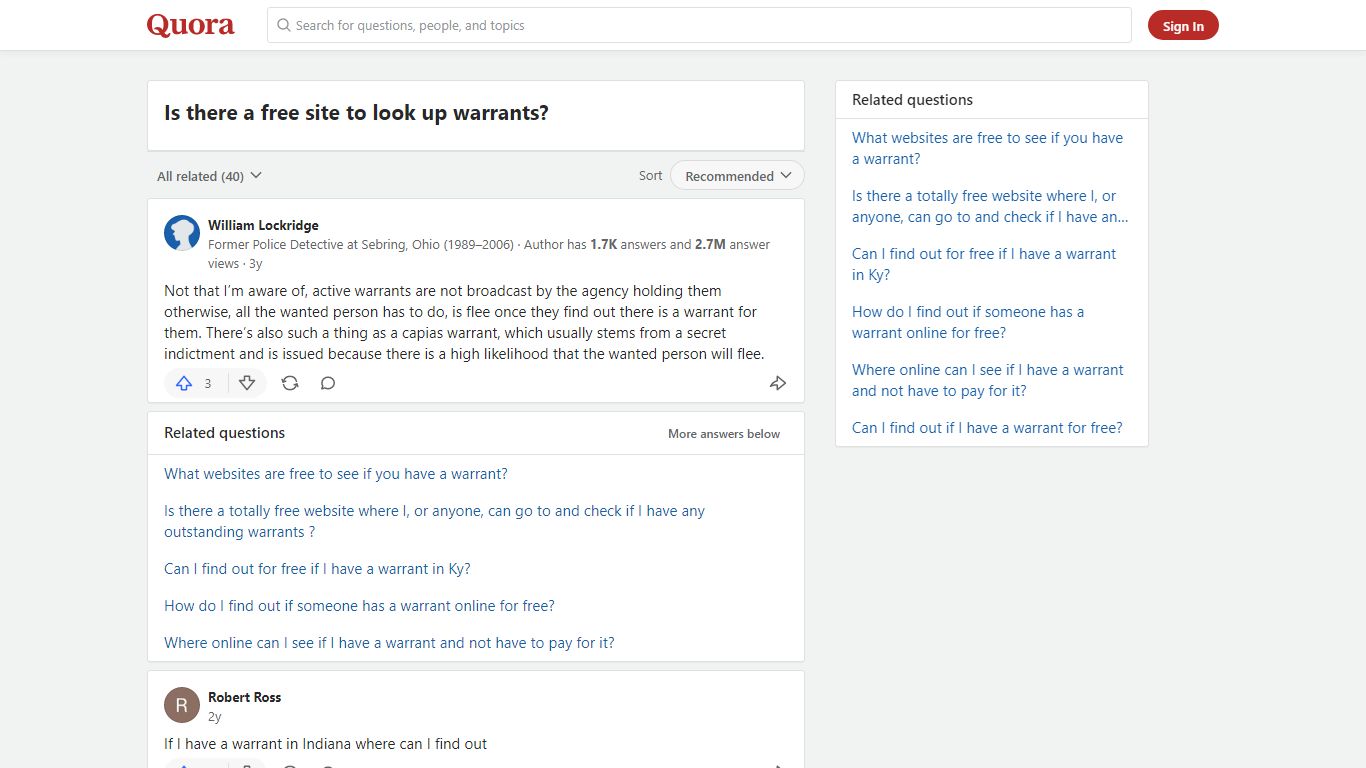 Is there a free site to look up warrants? - Quora